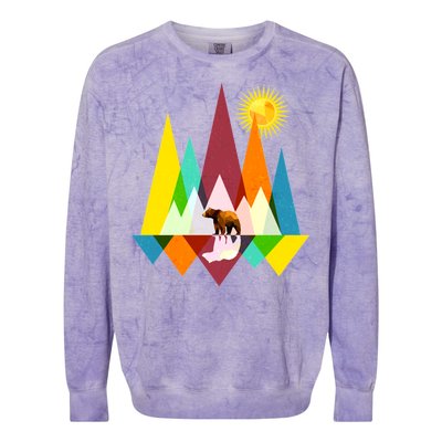 Polygon Wilderness Bear Colorblast Crewneck Sweatshirt