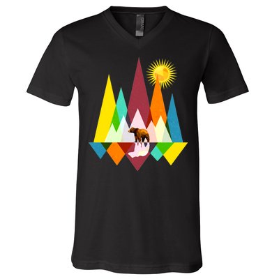 Polygon Wilderness Bear V-Neck T-Shirt