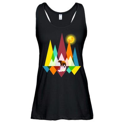 Polygon Wilderness Bear Ladies Essential Flowy Tank