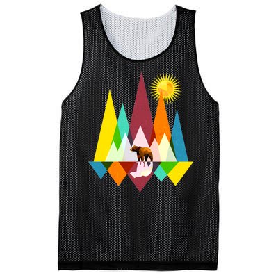 Polygon Wilderness Bear Mesh Reversible Basketball Jersey Tank