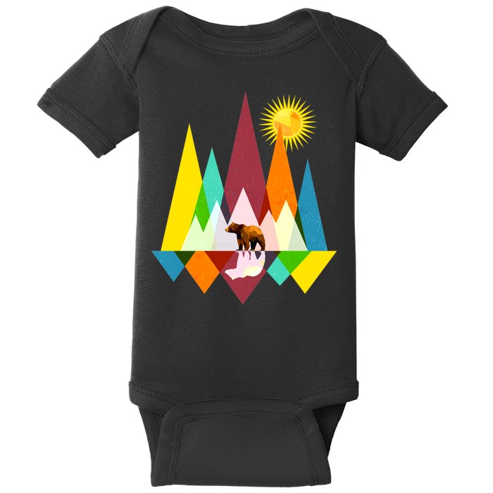 Polygon Wilderness Bear Baby Bodysuit