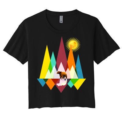 Polygon Wilderness Bear Women's Crop Top Tee