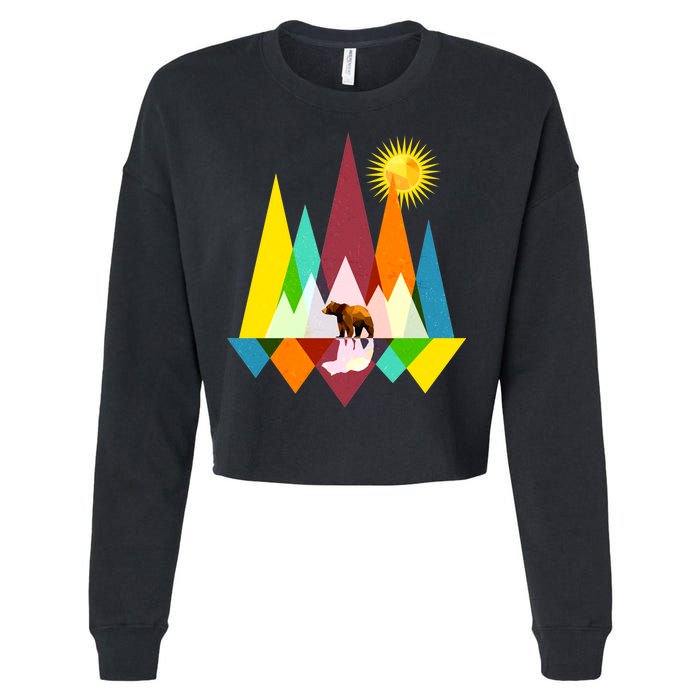 Polygon Wilderness Bear Cropped Pullover Crew