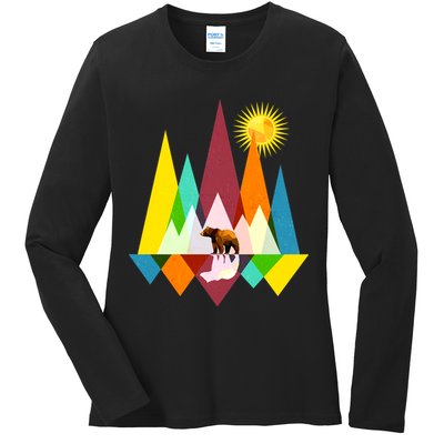 Polygon Wilderness Bear Ladies Long Sleeve Shirt