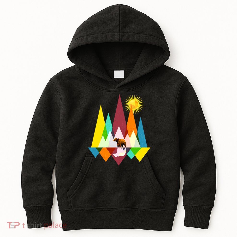 Polygon Wilderness Bear Kids Hoodie
