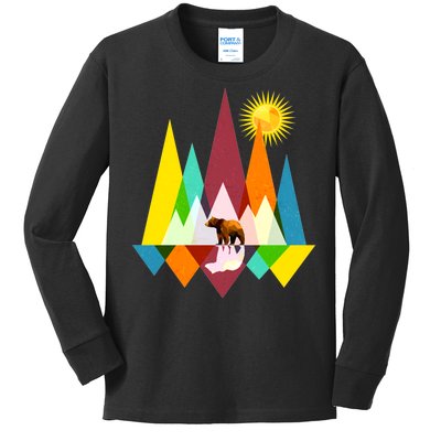 Polygon Wilderness Bear Kids Long Sleeve Shirt