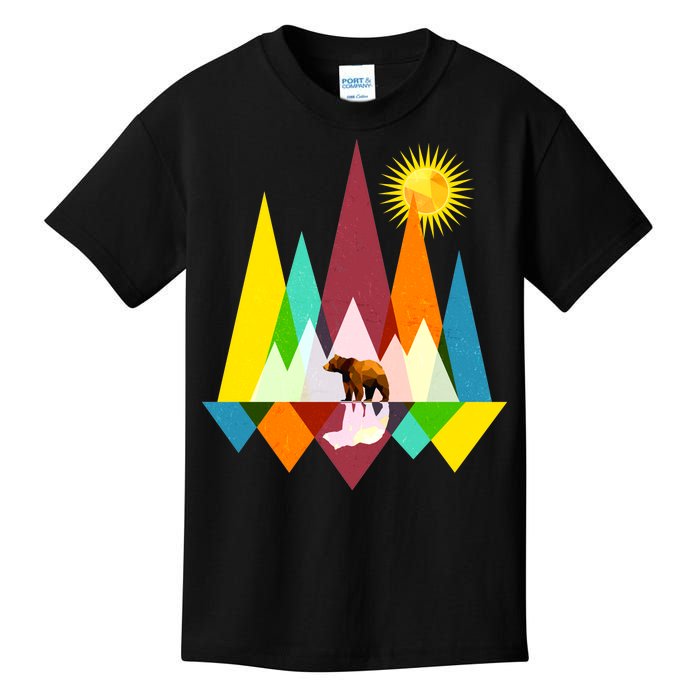 Polygon Wilderness Bear Kids T-Shirt