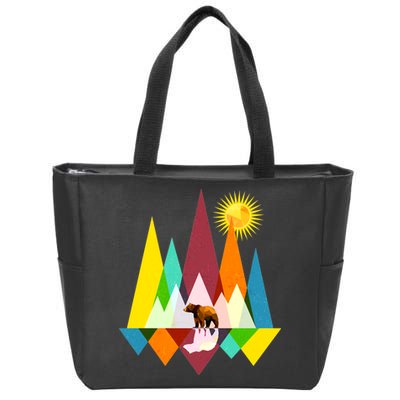 Polygon Wilderness Bear Zip Tote Bag