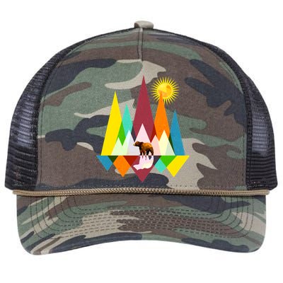 Polygon Wilderness Bear Retro Rope Trucker Hat Cap