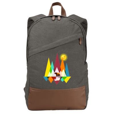 Polygon Wilderness Bear Cotton Canvas Backpack