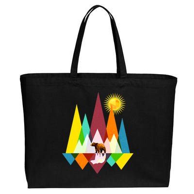 Polygon Wilderness Bear Cotton Canvas Jumbo Tote