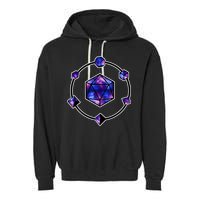Polyhedral Dice Galaxy Circle Garment-Dyed Fleece Hoodie