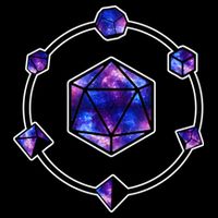 Polyhedral Dice Galaxy Circle Cooling Performance Crew T-Shirt