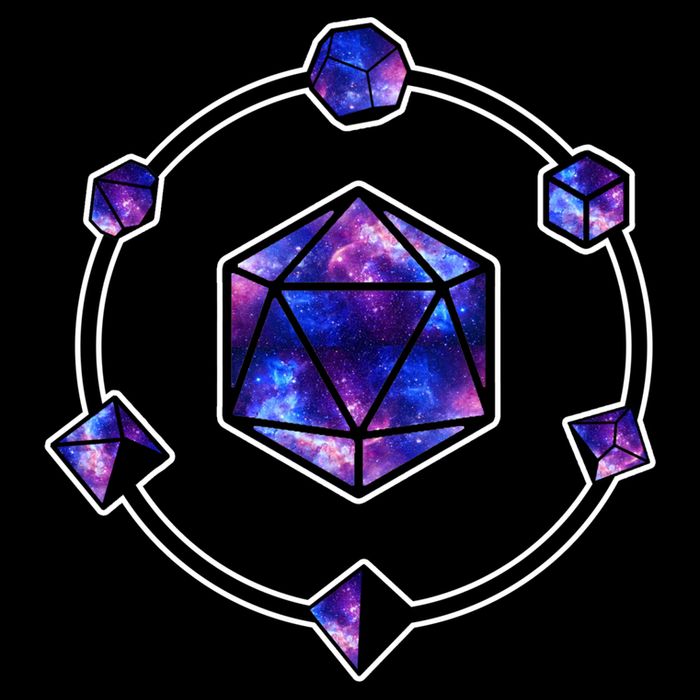 Polyhedral Dice Galaxy Circle Cooling Performance Crew T-Shirt