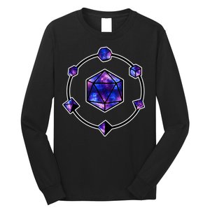 Polyhedral Dice Galaxy Circle Long Sleeve Shirt