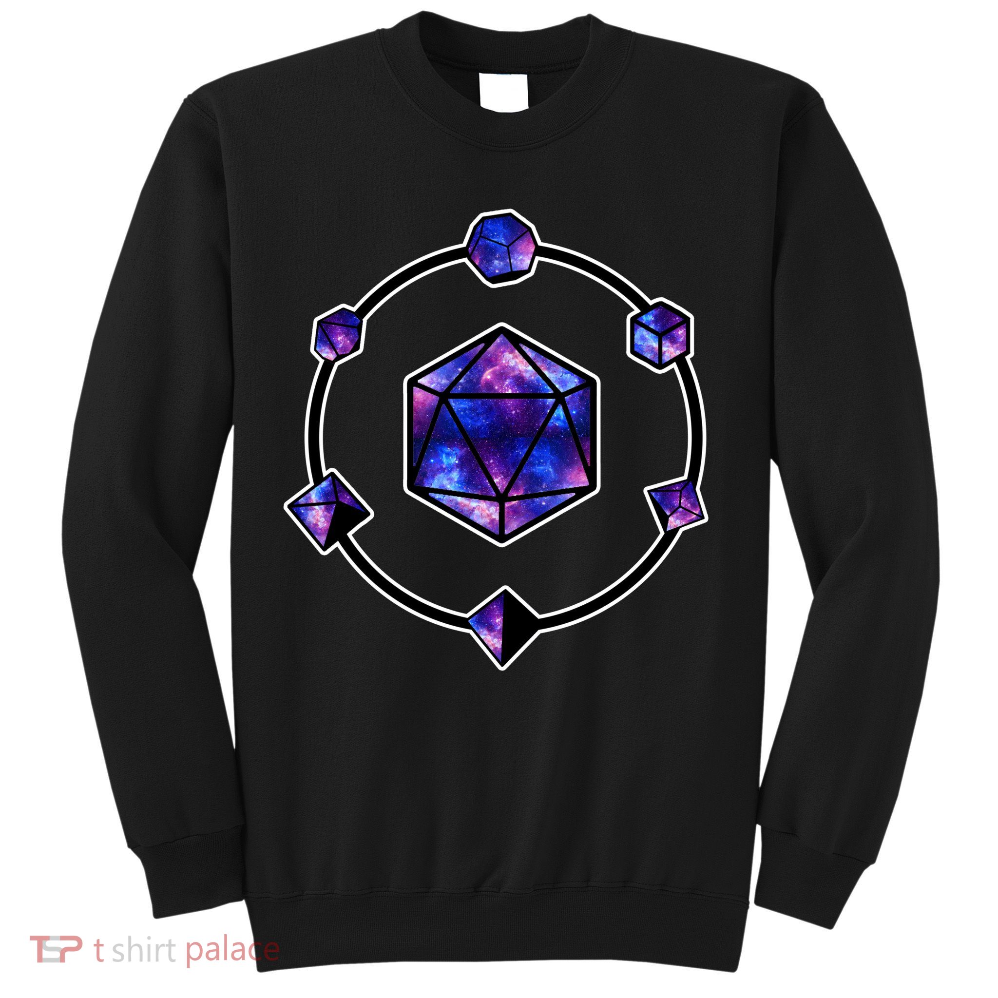 Polyhedral Dice Galaxy Circle Sweatshirt