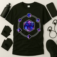 Polyhedral Dice Galaxy Circle T-Shirt
