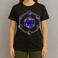 Polyhedral Dice Galaxy Circle T-Shirt