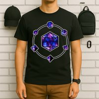 Polyhedral Dice Galaxy Circle T-Shirt