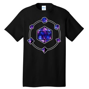 Polyhedral Dice Galaxy Circle Tall T-Shirt