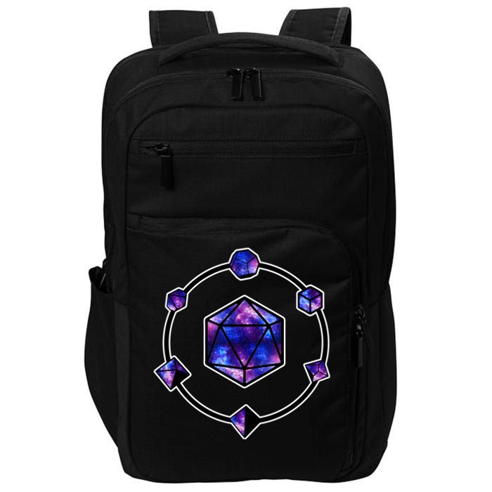 Polyhedral Dice Galaxy Circle Impact Tech Backpack