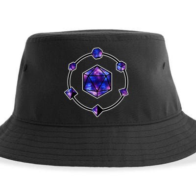Polyhedral Dice Galaxy Circle Sustainable Bucket Hat