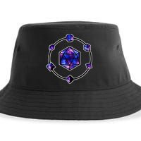 Polyhedral Dice Galaxy Circle Sustainable Bucket Hat