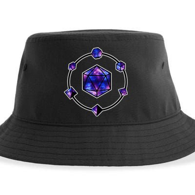 Polyhedral Dice Galaxy Circle Sustainable Bucket Hat