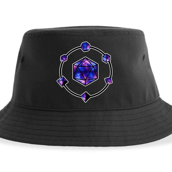 Polyhedral Dice Galaxy Circle Sustainable Bucket Hat