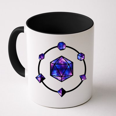 Polyhedral Dice Galaxy Circle Mug