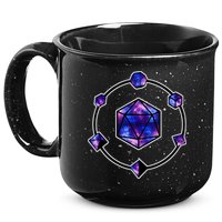 Polyhedral Dice Galaxy Circle 15oz Campfire Ceramic Mug