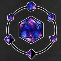 Polyhedral Dice Galaxy Circle 15oz Campfire Ceramic Mug