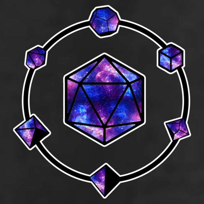 Polyhedral Dice Galaxy Circle 15oz Campfire Ceramic Mug
