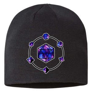 Polyhedral Dice Galaxy Circle Sustainable Beanie