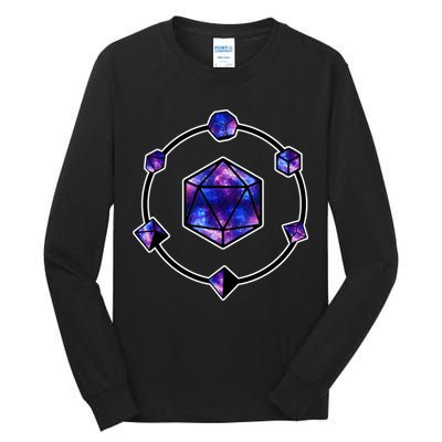 Polyhedral Dice Galaxy Circle Tall Long Sleeve T-Shirt