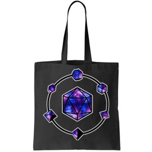 Polyhedral Dice Galaxy Circle Tote Bag