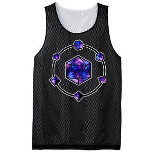 Polyhedral Dice Galaxy Circle Mesh Reversible Basketball Jersey Tank