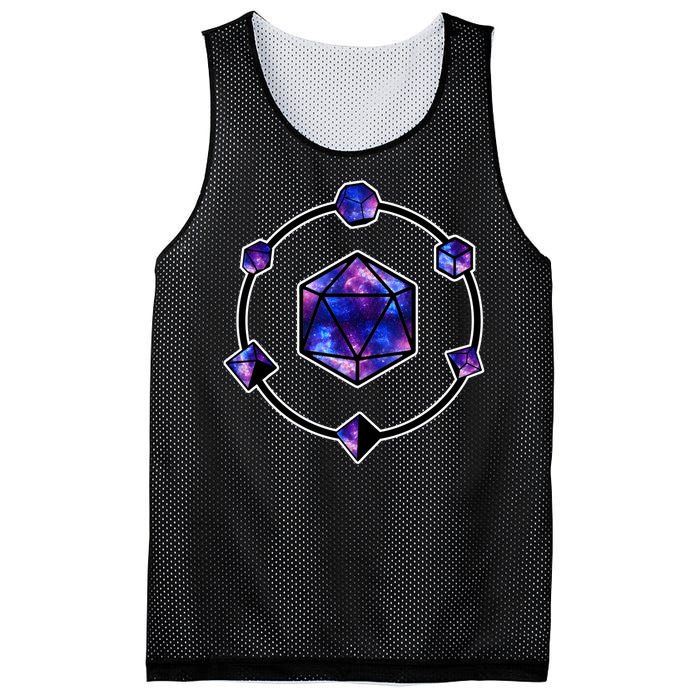 Polyhedral Dice Galaxy Circle Mesh Reversible Basketball Jersey Tank