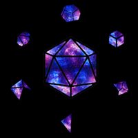 Polyhedral Dice Galaxy Circle 16oz Travel Tumbler