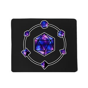 Polyhedral Dice Galaxy Circle Mousepad