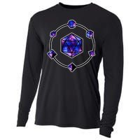 Polyhedral Dice Galaxy Circle Cooling Performance Long Sleeve Crew