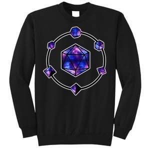 Polyhedral Dice Galaxy Circle Tall Sweatshirt