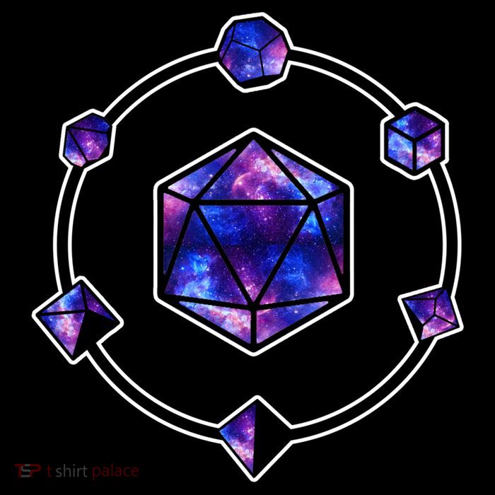 Polyhedral Dice Galaxy Circle Tall Sweatshirt