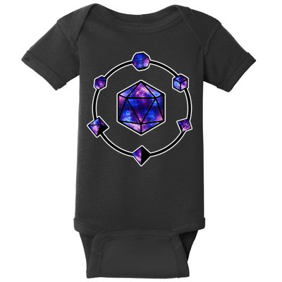 Polyhedral Dice Galaxy Circle Baby Bodysuit