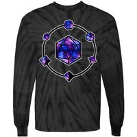 Polyhedral Dice Galaxy Circle Tie-Dye Long Sleeve Shirt