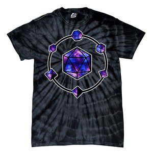 Polyhedral Dice Galaxy Circle Tie-Dye T-Shirt