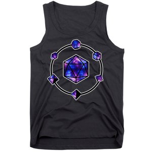 Polyhedral Dice Galaxy Circle Tank Top