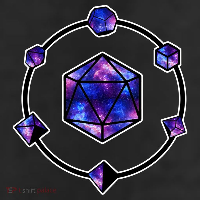 Polyhedral Dice Galaxy Circle Microfiber Hand Towel