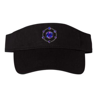 Polyhedral Dice Galaxy Circle Valucap Bio-Washed Visor