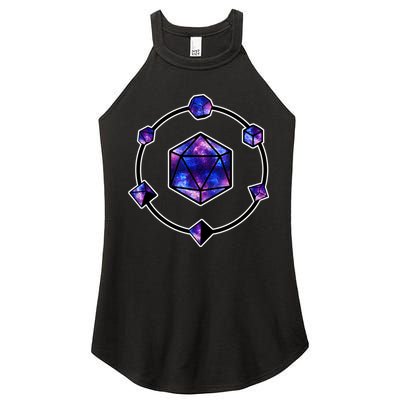 Polyhedral Dice Galaxy Circle Women's Perfect Tri Rocker Tank
